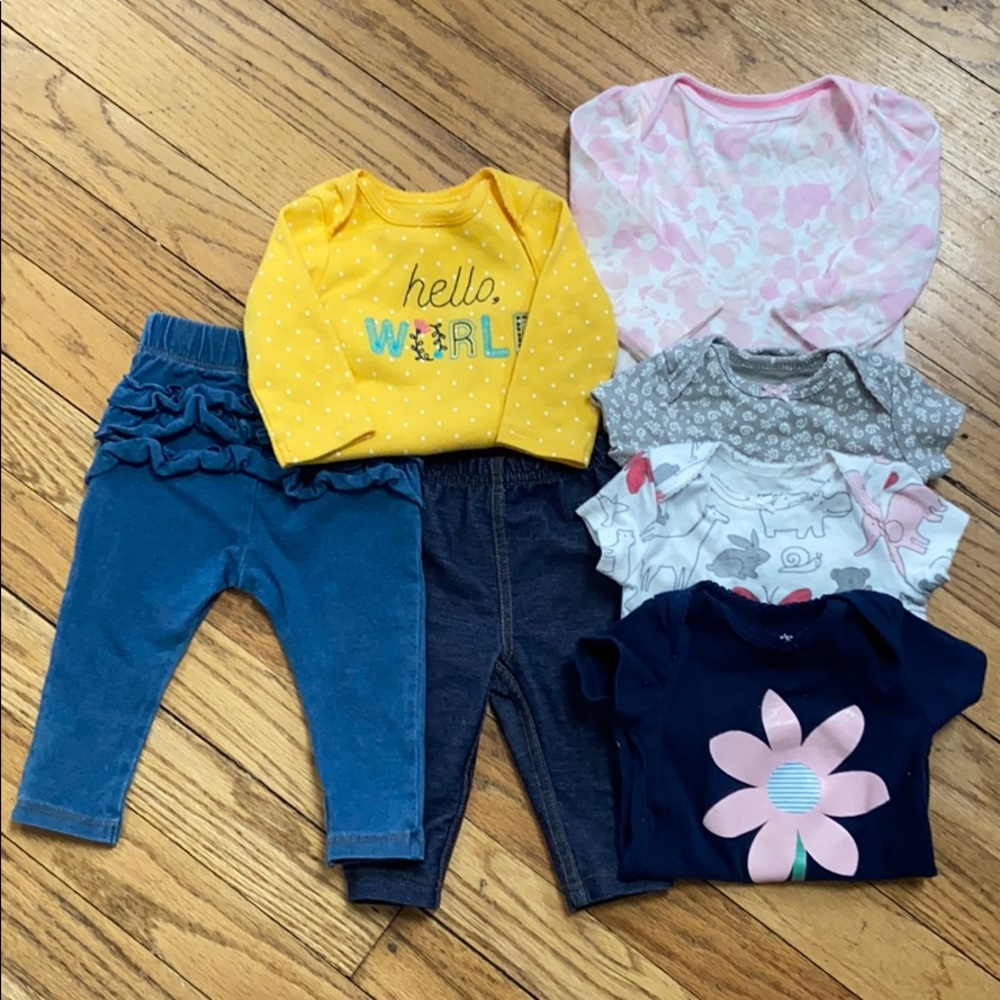 (0-3 months) (long & short-sleeve) shirts & pants